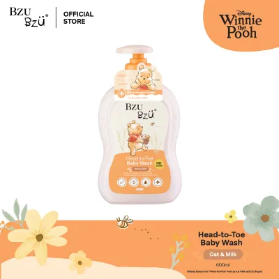 BZU BZU Winnie The Pooh Head to Toe Baby Wash Oat & Milk (600ml)