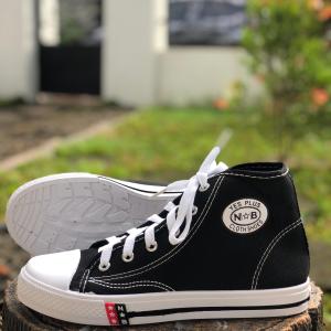 Sepatu sekolah tali NB anak SD SMP SMA sepatu hitam putih sz 28-40 termurah sol putih