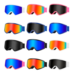 Children Ski Goggles Outdoor Sports Goggles Fog Resistant Snowboard Goggles Snow Goggles for Boy Girl Teen Winter Sports