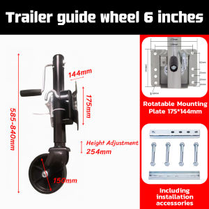 【Fast delivery】RV Jack Guide Wheel Boat Trailer Jack Guide Wheel Knight Wheel 1200LBS/540KG 6 Inch Wheel