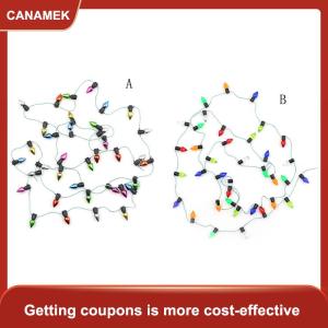 【CANAMEK】 1m Nhà búp bê thu nhỏ một chuỗi đèn giáng sinh bằng nhựa nhiều màu