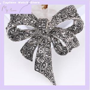 [Toplans]💖[HOT SALE]🎈🎈 เข็มกลัดติดโบว์พลอยเทียมคริสตัลสำหรับผู้หญิงเครื่องประดับเข็มกลัดติดปกเสื้อรูปโบว์ขนาดใหญ่