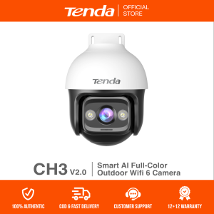 Tenda CH3 v2 3MP Outdoor Smart Full Color Night Vision Security Wifi Camera | Wireless Camera | CCTV | Pan/Tilt