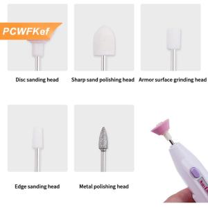 【PCWFKef】 Móng tay đánh bóng để loại bỏ da chết Nail Remover Nail đánh bóng máy mini xách tay bút Pin Điện đánh bóng