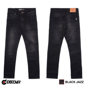 Jeans Pria Black Jazz Full Length Stretch Warna Biru Tua/Hitam Ukuran S-5XL