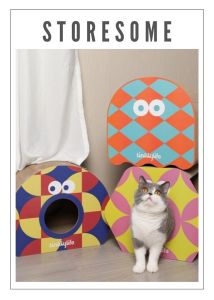 Tinklylife Series Little Monster Cat Scratcher Post Cardboard Adorable Design (3 Designs)