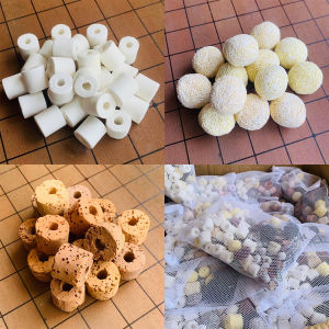 1Kg Ceramic Ring Lava Ring Bio Porous Ceramic Balls Bio Filter Media Aquarium Tank Fish Pond