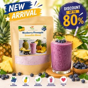 Blueberry Pineapple Smoothie Blend 250g - Rich in Vitamin C Antioxidants & Dietary Fiber
