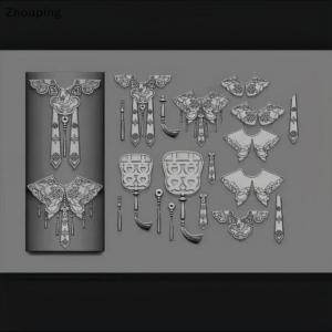 【ZP】Cute แม่พิมพ์ซิลิโคนติดเล็บรูปโบว์น่ารักรูปดอกไม้ผีเสื้อแบบ3D ห่วงโซ่ลูกปัดแสนหวานแม่แบบเล็บโปร่งใสอุปกรณ์ตกแต่งเล็บแบบทำมือ