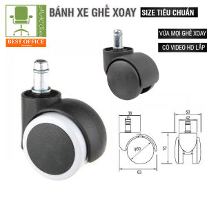 Bánh xe ghế xoay văn phòng Size tiêu chuẩn phù hợp với tất cả chân ghế xoay- Ghế xoay văn phòng - Ghế game -Ghế xoay khác Phụ Kiện Ghế Xoay Chịu Tải 250Kg - Lazada