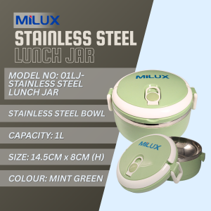 MILUX STAINLESS STEEL LUNCH JAR 01LJ