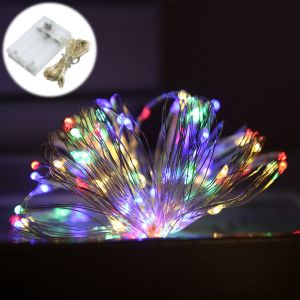 Lampu Tumblr Kawat Mini 10 Meter 100 LED Lampu Hias Tumbler Dekorasi Gift Box Bucket Balon Fairy Light Led Baterai Perlengkapan Dekorasi Rumah Indoor dan Outdoor PST