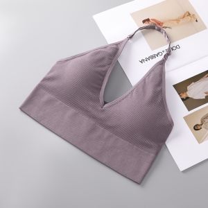 Bowen 【S-L】Plus Size Women Bra Halter Adjustable Shoulder Strap Push up Deep V Bare Back Thread Backless Lingerie