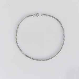 Lắc chân dây công titan không đen gỉ không gây dị ứng màu trắng khóa tròn sang trọng