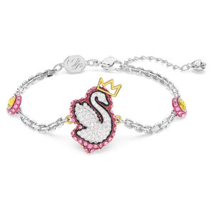 SWAROVSKI LuxuryPop Swan Pink Diamond Bracelet S925 Sterling Silver Womens Fashion Bracelet