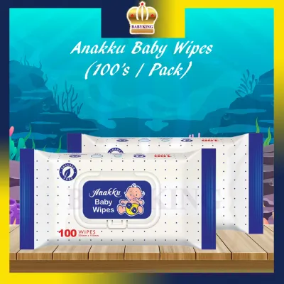Original Anakku Baby Wipes Wet Tissues Wipe Tisu Basah Bayi (100’s x 2 packs)