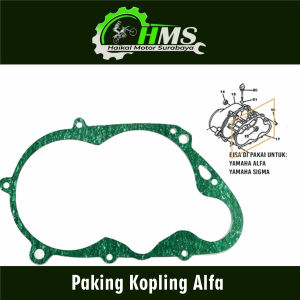 Paking Kopling Alfa - Packing Gasket Block Blok Bak Samping Kopleng Kupling Crankcase Rengkes Kanan