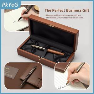 PkYeG 1 bộ bằng gỗ kim loại bút bi sang trọng mịn bằng văn bản mực đen trường văn phòng kinh doanh điều hành văn phòng phẩm tốt