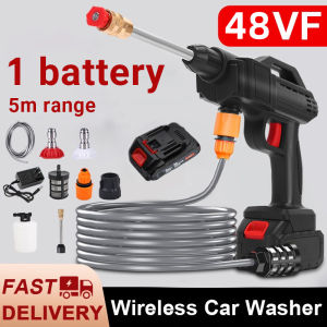 72V Wireless Pressure Washer Cordless Car Washer sprayer 25000kpa Cleaning Water Gun Garden Sprayer Portable cleaner