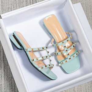 Sandal Hak Tahu Wanita 3cm Model Terbaru - Bahan Sintetis Fleksibel