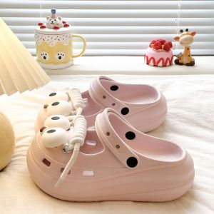 [Free Shipping] EVA Clogs With Arch Support Thick Soles Lightweight Suitable For Summer Wear Featuring A Creative Design With Large Eyelets And A High-Top Style For Women
