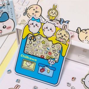 Chiikawa Acrylic Shaker Gashapon Machine Keychain DIY Anime Cartoon Couple Key Pendant Collectible Birthday Gift