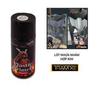 Chai sơn Samurai lót nhựa KPP tăng độ bám chống bong tróc cho các chi tiết nhựa nhám đen hợp kim 300ml
