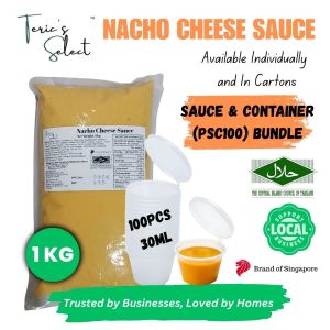 [SG Bundle] Terics Select Halal Nacho Cheese Sauce with 30ml Sauce Container w Hinge PSC100 顶立贸易 清真 芝士酱