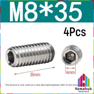 HB M8 304 Stainless Allen Setscrew Socket Grub Screw Flat Head Screw Allen Hex Socket
