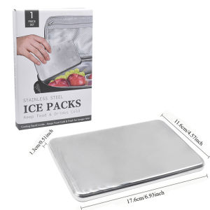 【MY】304 Stainless Steel Ice Packs Reusable Metal Cooler Pack Food-Safe Ice Pack Long Lasting Cooling Ice Packs