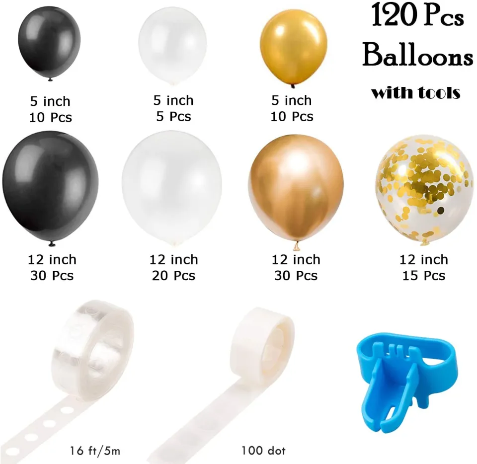 20th Birthday Decorations Kit – Black Blue Silver Balloons, Banner, Fringe Curtains For Men Women Party Supplies
