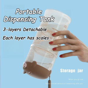 Detachable Dispensing Jar Portable Storage Tank Travel-Friendly With Scales For Baby Milk Powder
