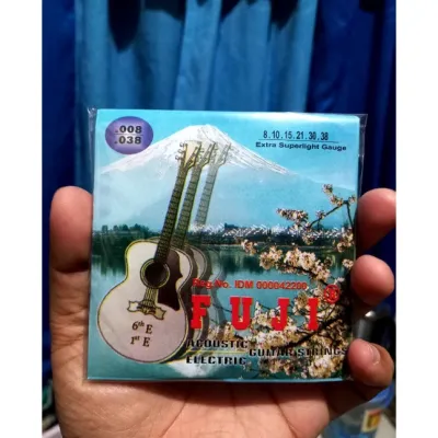 SENAR GITAR AKUSTIK FUJI ORIGINAL UKURAN 08 UKURAN 09 dan 010 ISI SENAR 1 SETT