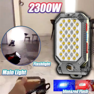 Torchlight 2300W Work Light Multifunction Magnetic Outdoor Camping Lamp T9 Emergency LED Flashlight Car Repair Lighting