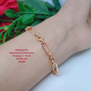 Gelang Jurai Titanium Tembaga Xuping Rodium Perhiasan Akseaoris Lapis Emas 1824 Karat