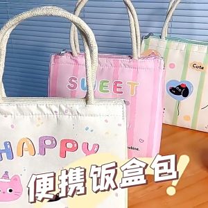 Insulated Lunch Bag Portable Thermal Food Storage Handbag Student Office Worker Beg Makanan