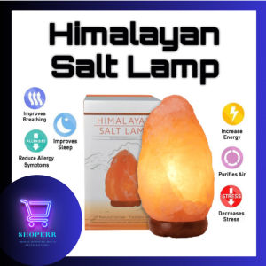 Pure Himalayan Natural Rock Salt Lamp 2-3KG Authentic from Pakistan with Dimmer Switch Table Lamp