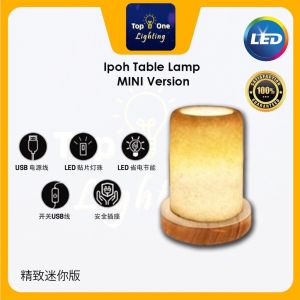 Ipoh Nature Energizing Energy Table Lamp USB LED MINI Version White Marble Unique Natural Stone Handmade Products 精致迷你版