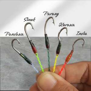 pancing belut sawah terlaris kail baja murah urekan sidat rawa mata kail tajam tali warna kuat model kurawa pancing siap pakai