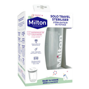 MILTON Solo Travel Sterilser White (+ FREE 1 x MILTON Sterilising Tablets 28s)