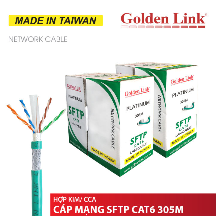 Cáp Mạng CAT6 SFTP CCA Golden Link – 250MHz – 3m - 305m | Lazada.vn