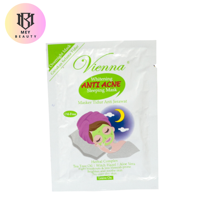 Vienna sleeping acne mask / masker jerawat Lazada Indonesia