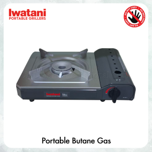 Iwatani Portable Butane Gas Stove CB-AK-1 Indoor Outdoor Heavy Duty Canister Cassette Burner Stove for Camping Travel and Emergency Use 3.4Kw High Power