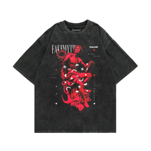 Baju Kaos T Shirt Pria Wanita Oversize Washed
