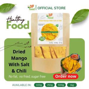 DRIED MANGO WITH SALT AND CHILI Dried Mango Salt Chili Spicy & Sour Snack 100gr/250gr/ 500gr