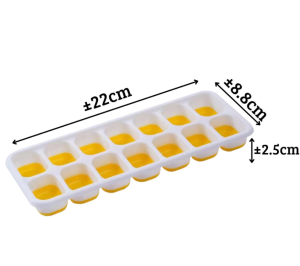 [14 KOTAK] Cetakan Es Batu 14 Kotak Dengan Penutup Bahan Silikon Serbaguna | Alat Pencetak Jelly Pudding Cokelat 14 Sekat Ice Cube Mold Silicone