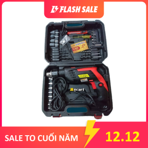 Máy khoan đa năng màu đen công suất 2000W tốc độ 3800 vòng/ phút khoan bê tông tường bắt vít gỗ kim loại gạch
