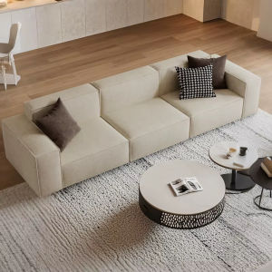 [PRE-ORDER] Contemporary All Foam Modular Convertible Sectional Couch Modern Linen Upholstered for Villa Use Living Room Sofa