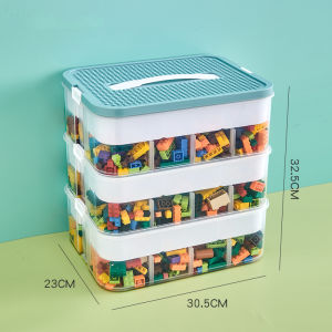 【sg ready stock】Lego building block storage box Large capacity Clear Plastic toy Storage Box portable first aid kit the lid with plate 玩具收纳盒