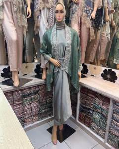 COD-STELAN WANITA TERBARU BAHAN ARMANY SILK TERBARU-STELAN WANITA ROMPI MISAH APLIKASI PAYET MUTIARA